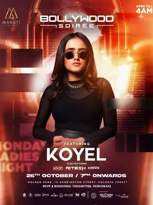 Bollywood Soirée Monday Ladies Night ft DJ Koyel poster