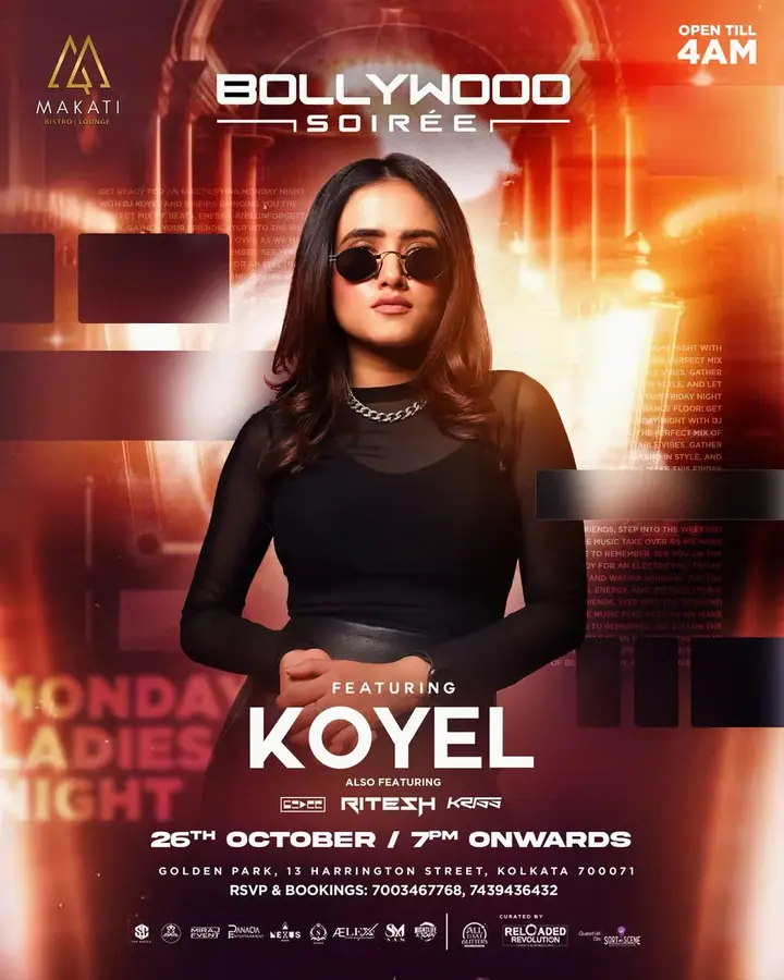 Bollywood Soirée Monday Ladies Night ft DJ Koyel poster