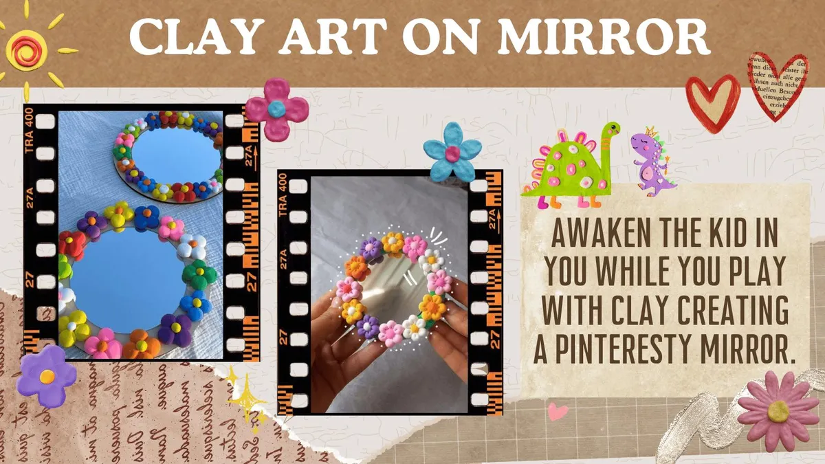 Clay Art on Mirror