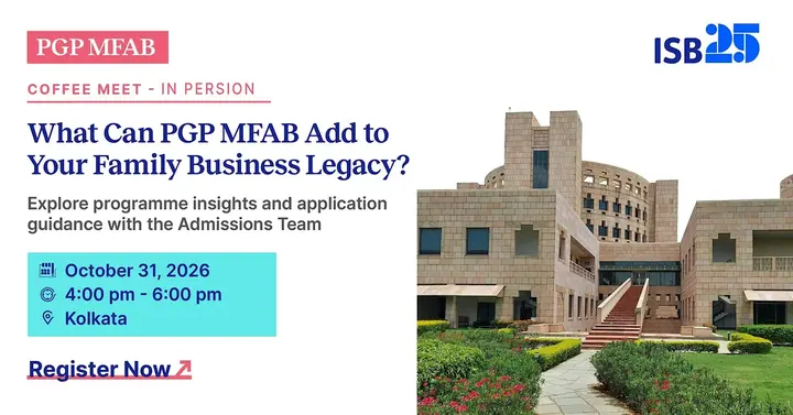 Inside PGP MFAB: Coffee Meet with the ISB Admissions Team poster