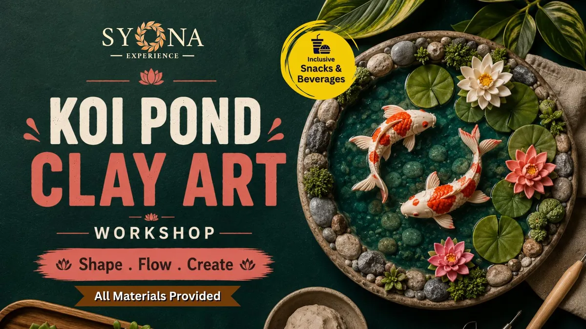 Koi Pond Clay Art