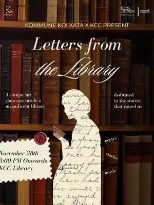 Kommune Kolkata x KCC Present: Letters from the Library poster