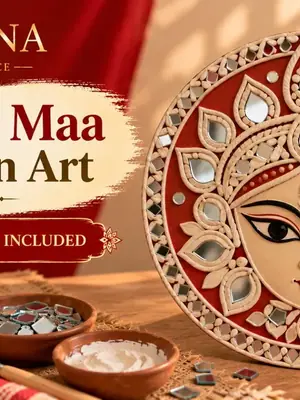Maa Durga Lippan Art poster